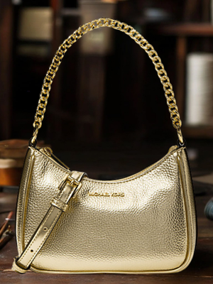 Michael Kors Jet Set Women Small Metallic Convertible Crossbody