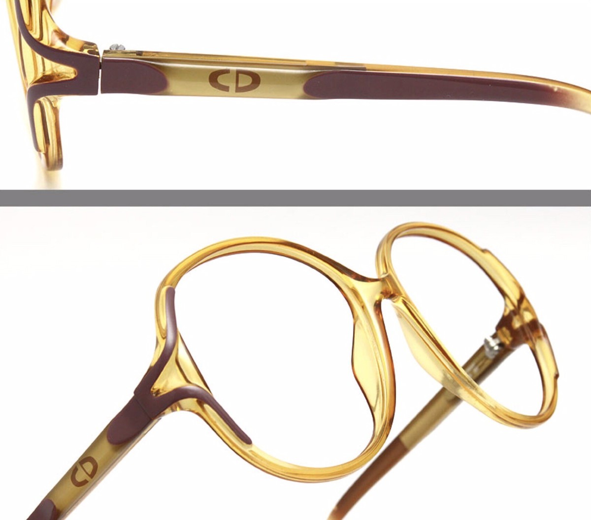 Vintage CHRISTIAN DIOR Ladies CD LOGO Eye Glasses Frame / MADE IN