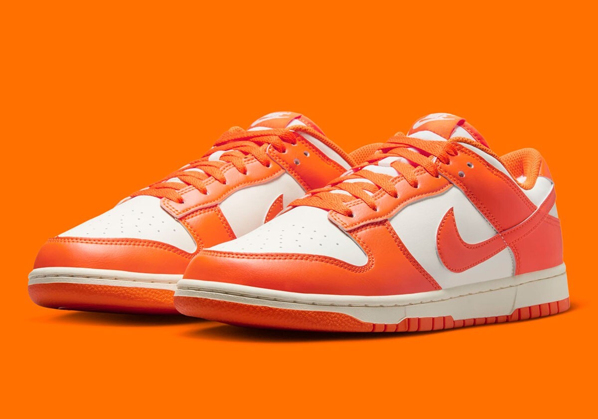 Nike Dunk Low Syracuse Pale Ivory Mens Orange & Ivory Sports