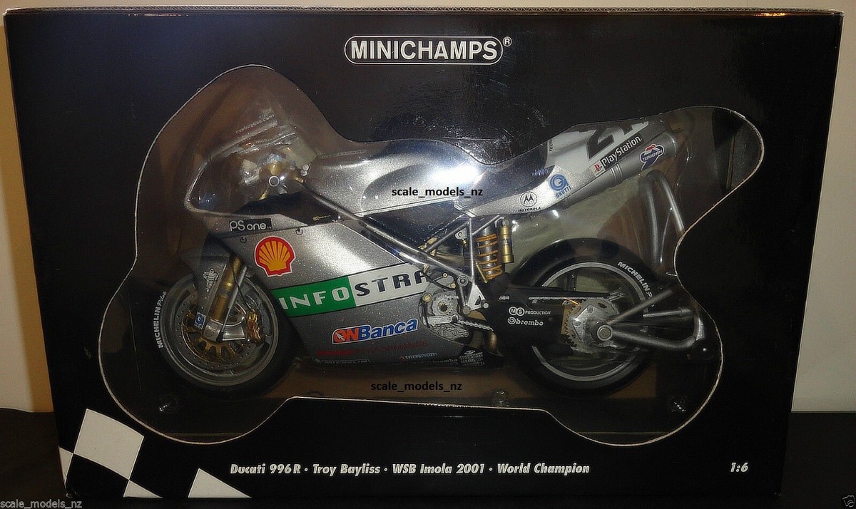 MINICHAMPS 1:6 – DUCATI 996 R – TROY BAYLISS – 2001 IMOLA – VERY