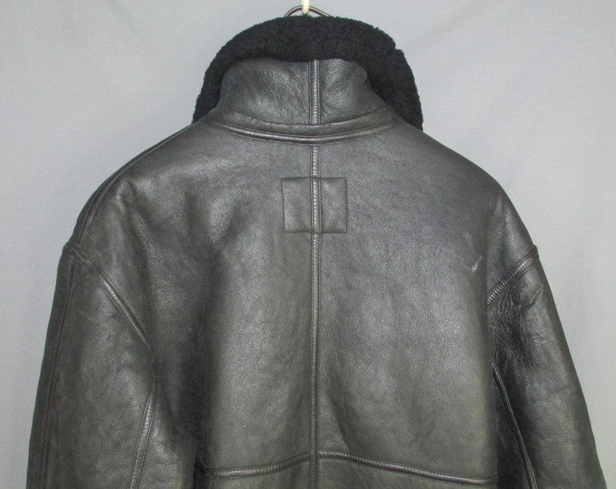 Vintage Schott Bros.Type B-3 Mouton Leather Flight Jacket Bomber