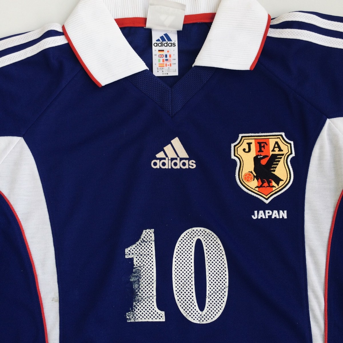 Original Adidas Japan Home 1999-2000 Player Issue #10 NAKAMURA