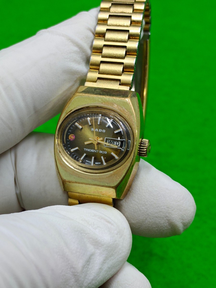 vintage RADO TRIDENT 303 watch 17 Jewels Day / Date Indicator LR