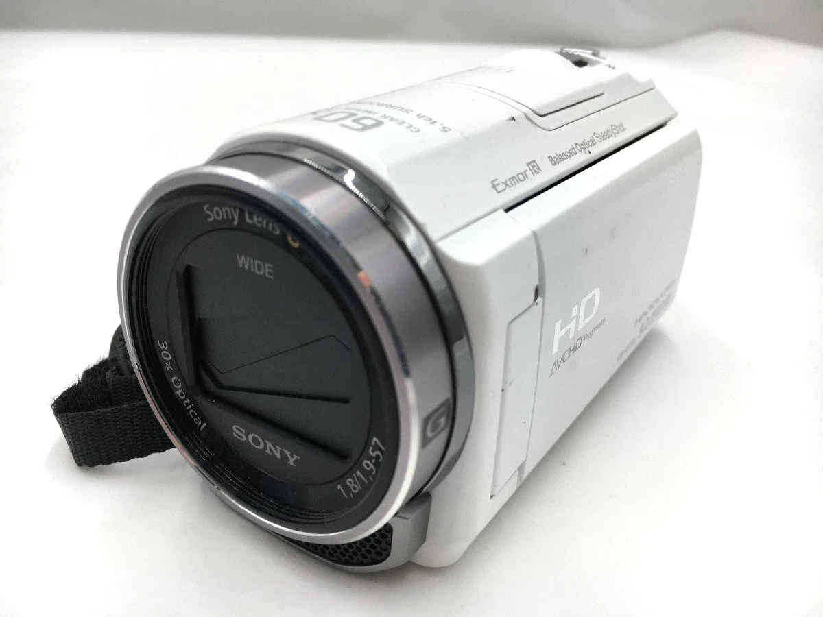 SONY HDR-CX535 HandyCam White Video Camera Camcorder 32GB Tested