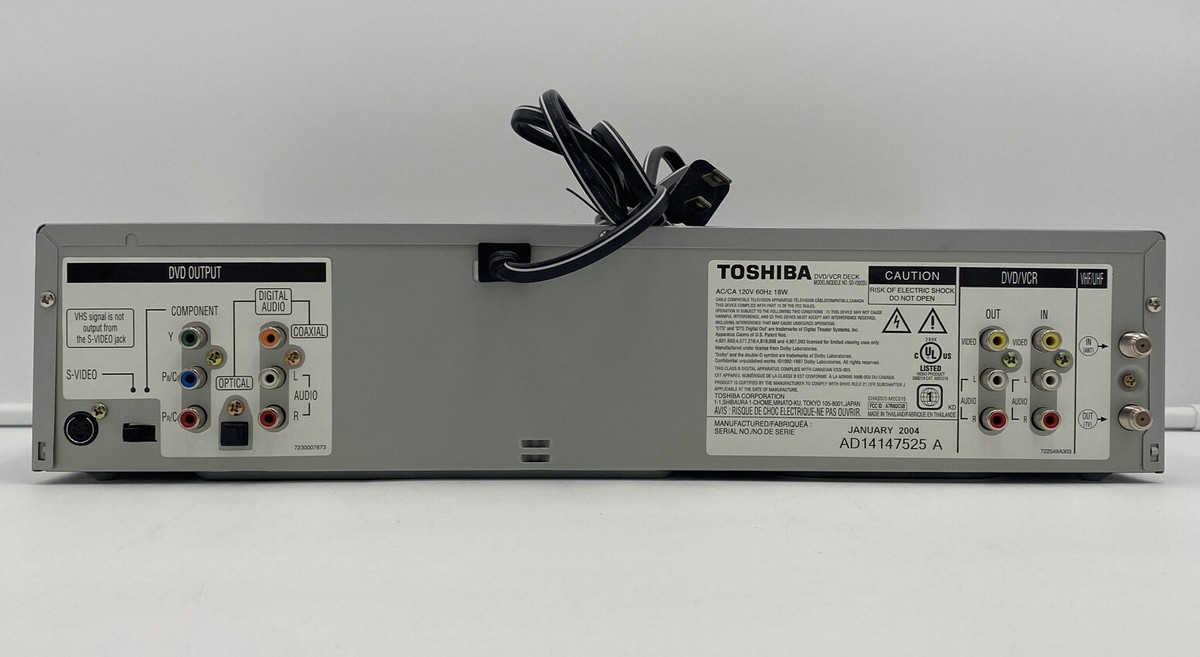 Toshiba SD-V392 DVD/VHS Player. VCR Works-DVD Does Not Work