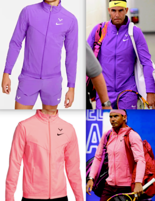 1 NIKE RAFAEL RAFA NADAL PINK OR PURPLE JACKET US OPEN WINDBREAKER