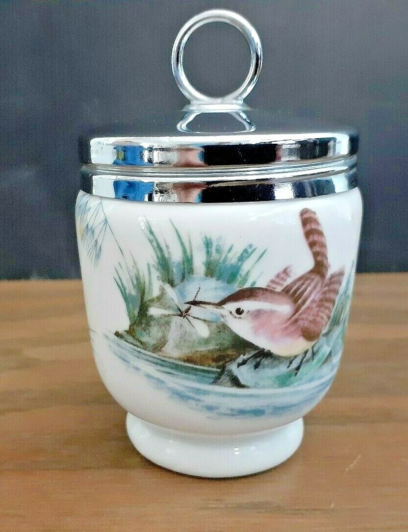 Vintage Royal Worcester porcelain egg coddler with screw on lid