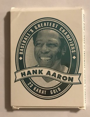 1996 Bleachers Hank Aaron Greatest Champions 23K Gold Card Serial