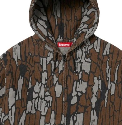Supreme Trebark Work Zip Up Hoodie XXL w/3 Decals Hooded Mossy