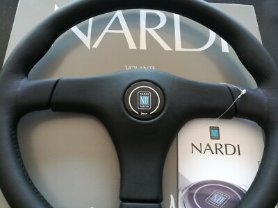 Nardi Gara 3/3 Steering Wheel Black Leather Black Leather Pad