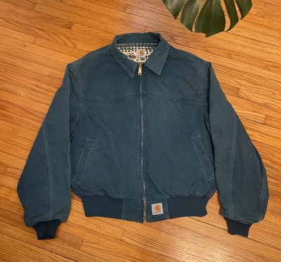 Vintage Men's Large Carhartt Santa Fe Western Aztec Lined Jacket