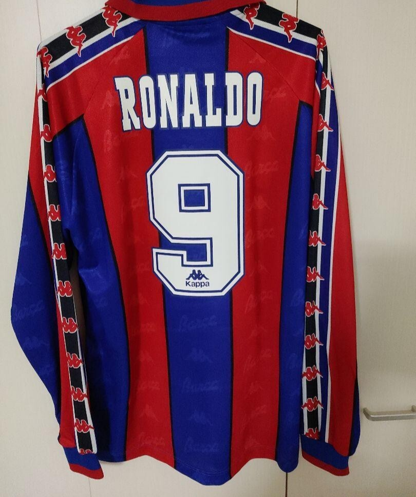 Ronaldo Barcelona 1996 #9 Kappa Jersey Long Sleeve Size L Tag New