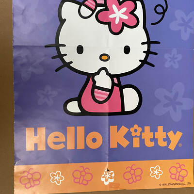 Vintage HELLO KITTY Poster with Bunny 1976 2004 Sanrio | eBay