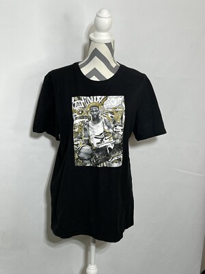 NIKE AIR JORDAN Michael Jordan Tshirt Large Black White Gold | eBay
