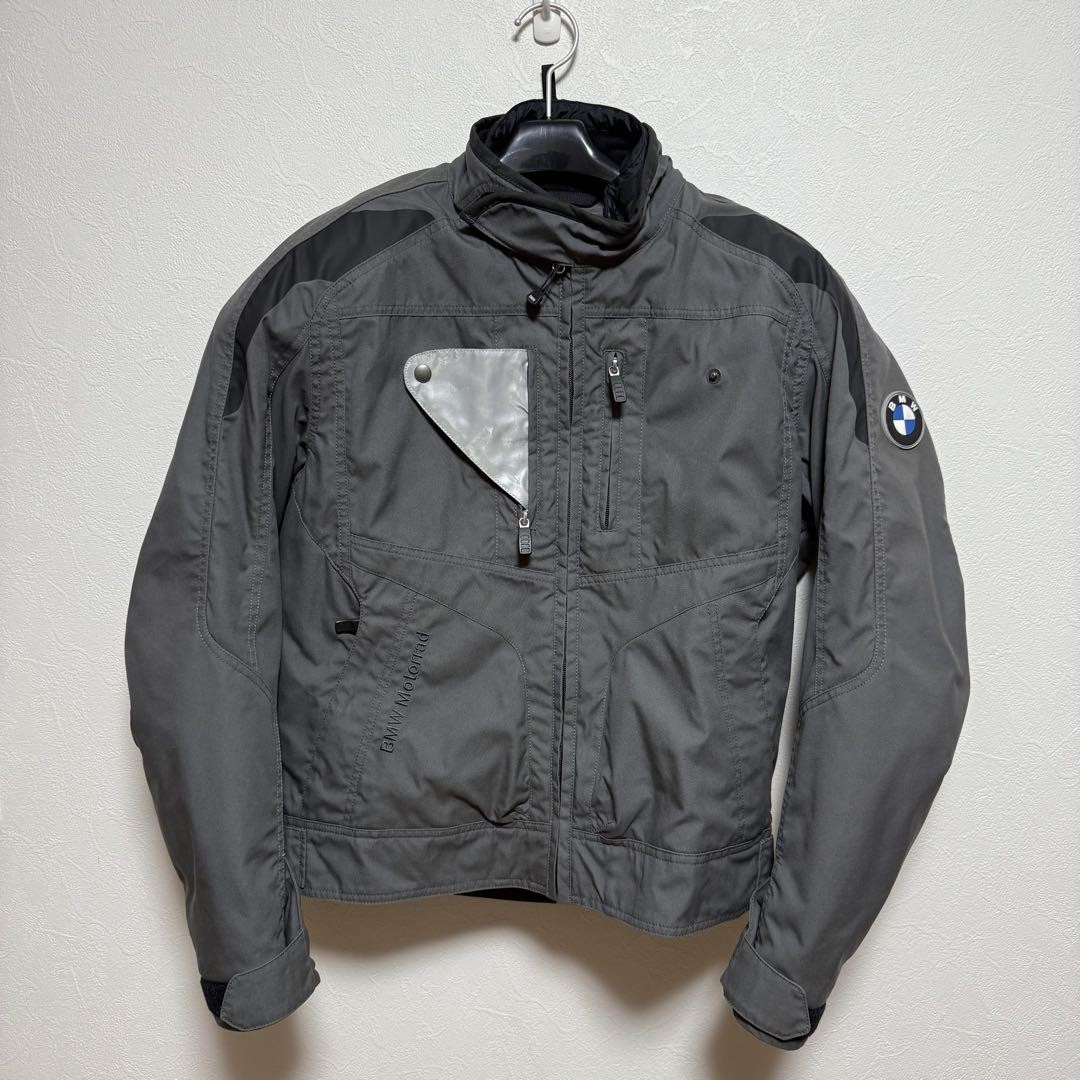 BMW Motorrad Men's Motorcycle Jacket Gray Size 52 with Liner and