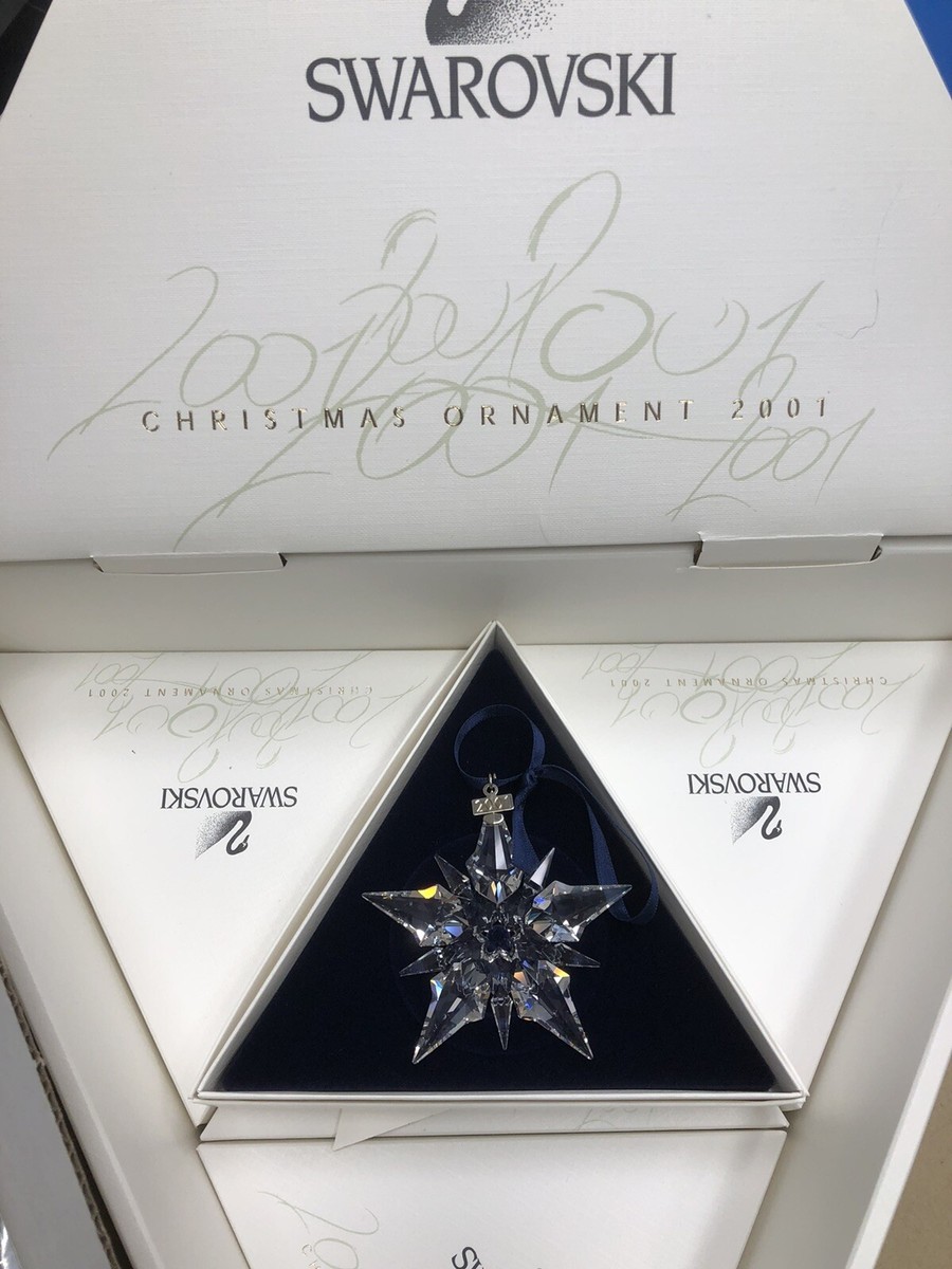Swarovski Christmas Ornament 2001 Annual Super Rare Case Fresh