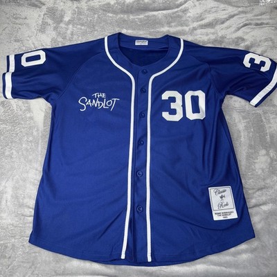 THE SANDLOT Benny Rodriguez 30 Baseball jersey XL 1993 Headgear