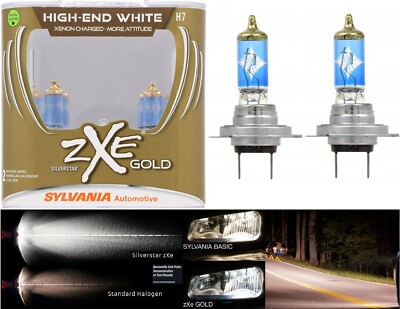 Sylvania Silverstar ZXE Gold H7 55W Two Bulbs Fog Light