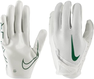 Nike Vapor Jet 7.0 Adult Football Gloves, New 2XL White W/ Green