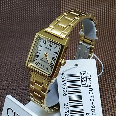 Casio LTP-V007G-9B Analog Quartz Gold Tone Stainless Steel Band