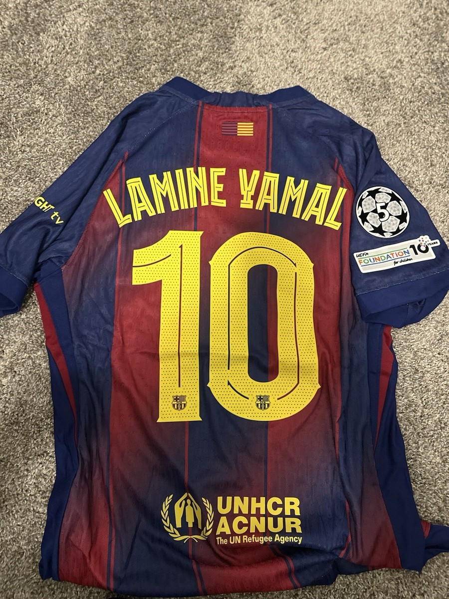Lamine Yamal Size XXL Barcelona FAN Version Jersey 25/26 Ucl