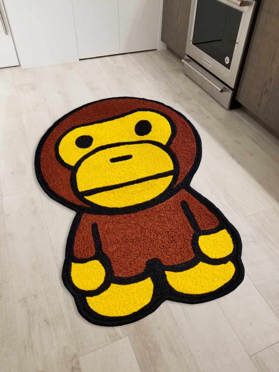 A Bathing Ape Bape Baby Milo Floor Mat Washable Area Rug Living