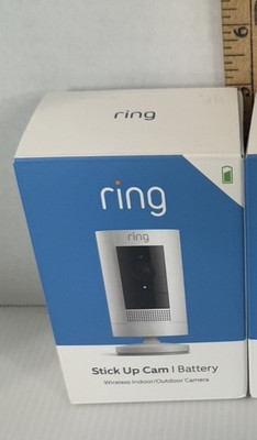 Ring Stick Up Cam Battery Wireless Outdoor/Indoor Camera White New
