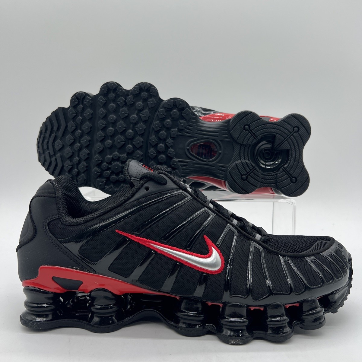 Size 8.5 - Nike Shox TL Black University Red for sale online | eBay