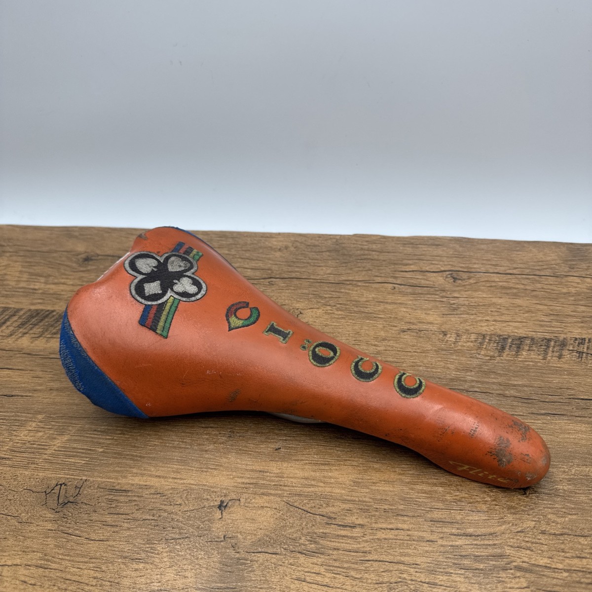 Selle Italia Flite Titanium CIOCC Emboidered 1987 Orange Vintage