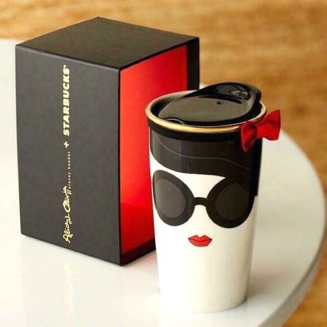 RARE Starbucks Tumbler Alice Olivia Face Double Wall 355ml from