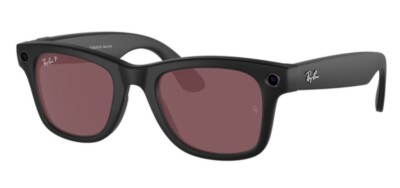 RAY-BAN Meta Wayfarer RW4008 Smart Sunglasses Matte Black/Red