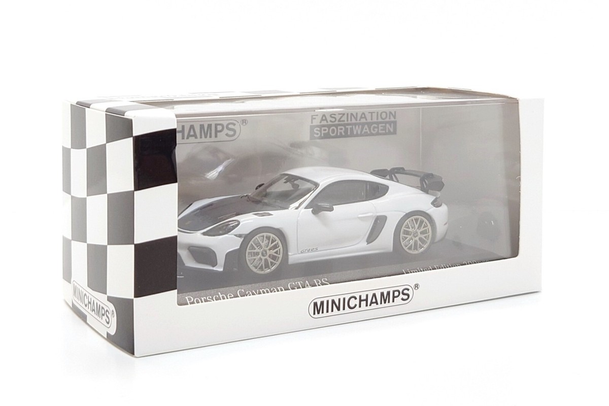 Minichamps 1:43 Porsche 718 Cayman GT4 RS (982) in White / Neodyme