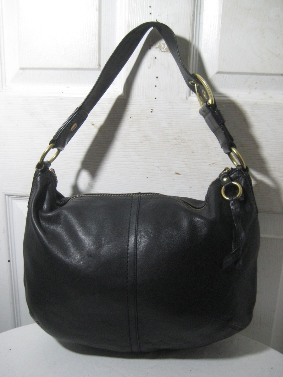 Vintage Y2K COACH F11838 Black Soft Leather Hobo Shoulder Bag. | eBay