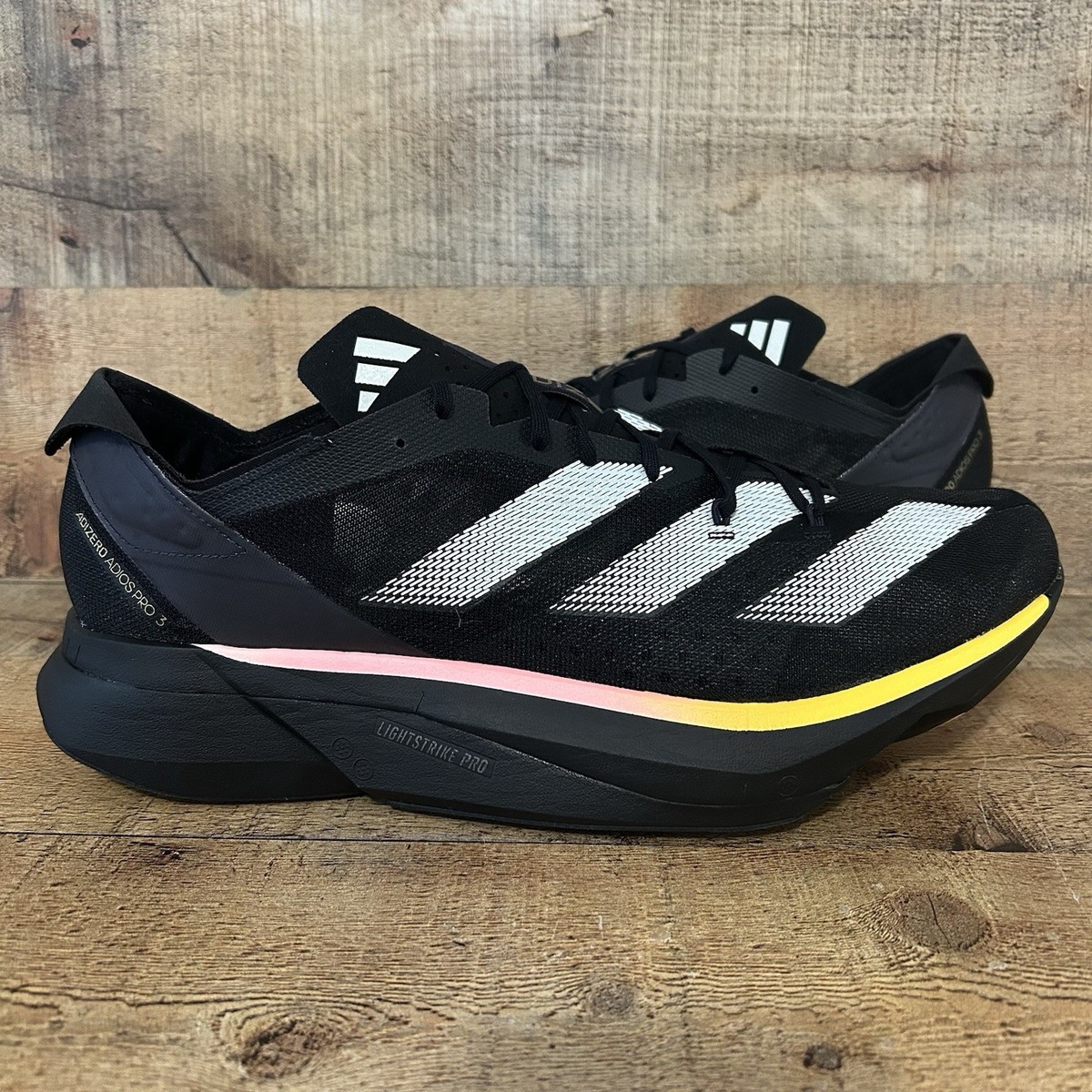 Adidas Adios Pro 3 Mens Size 12.5 Black Running Shoe Sneaker