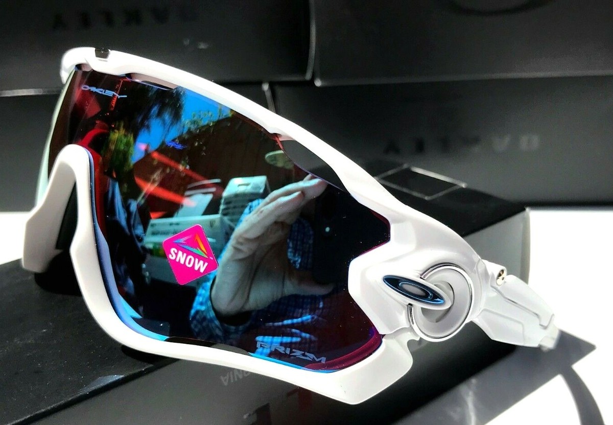 NEW Oakley JAWBREAKER White Shield PRIZM Snow Sapphire Iridium