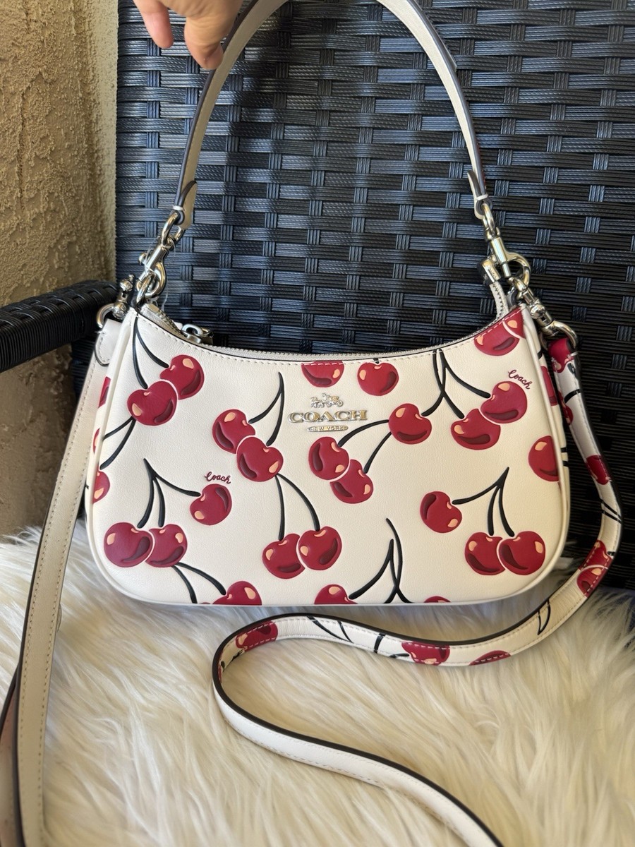 Coach Teri Shoulder Bag In Signature Canvas With Cherry Print