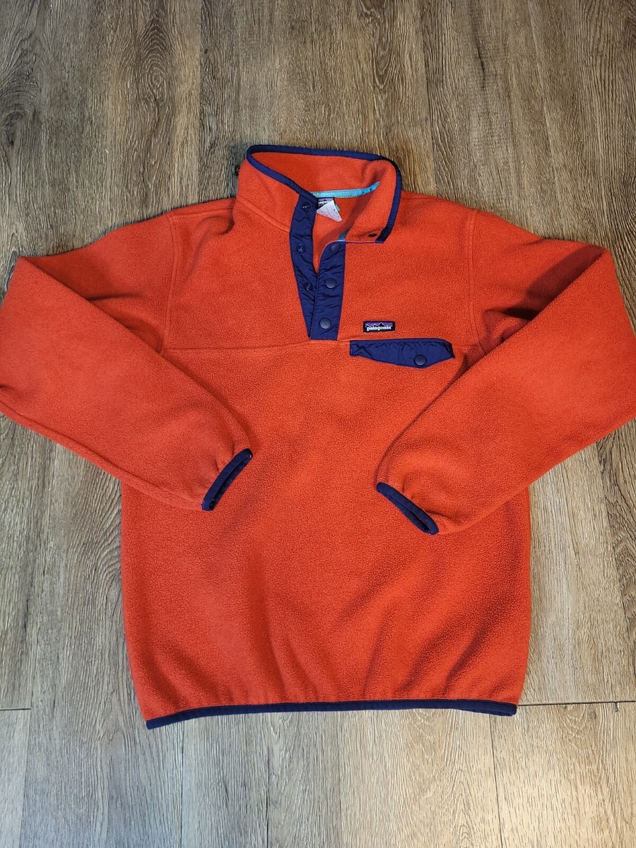 Patagonia Synchilla Pullover Fleece 1/4 Snap Size XL Red Boys Kids
