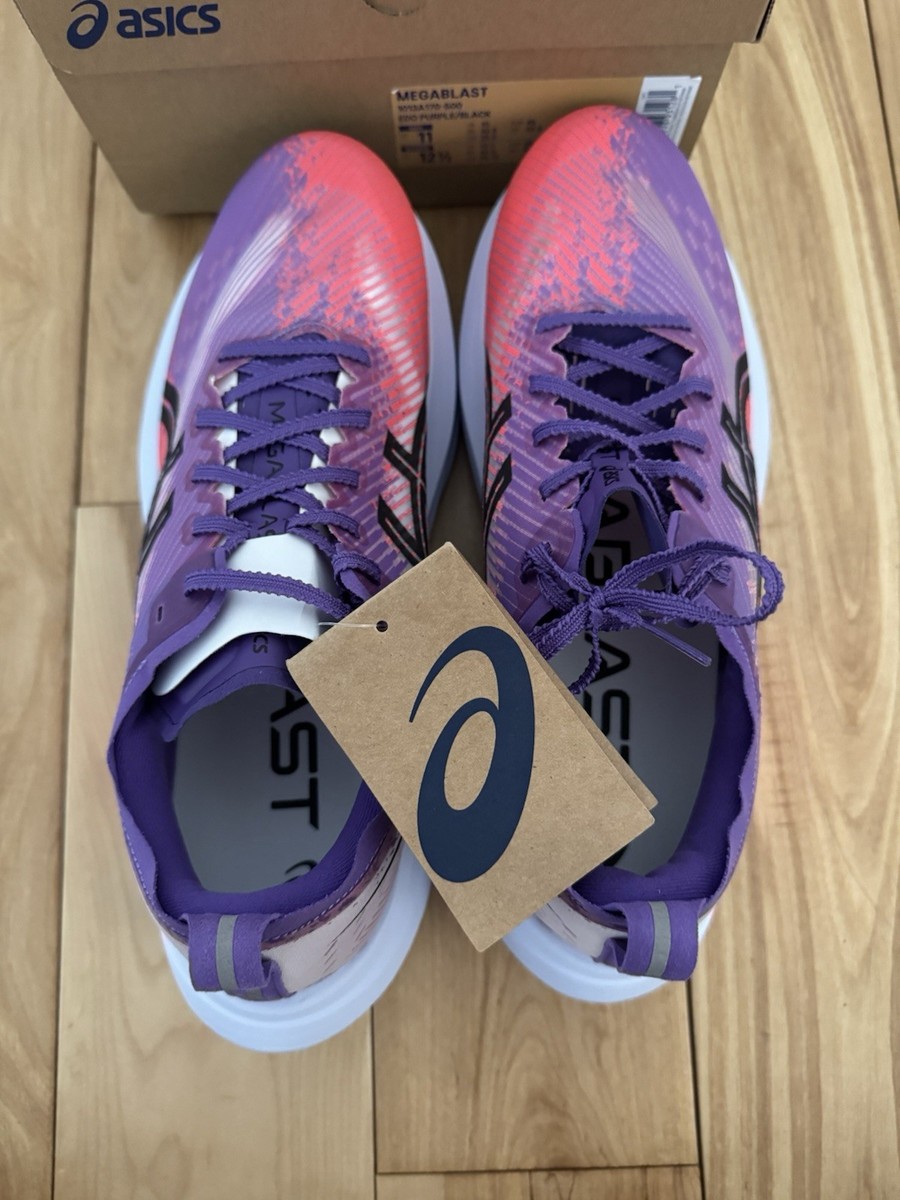 ASICS MEGABLAST 1013A170 500 Edo Purple Black Running Shoes Size