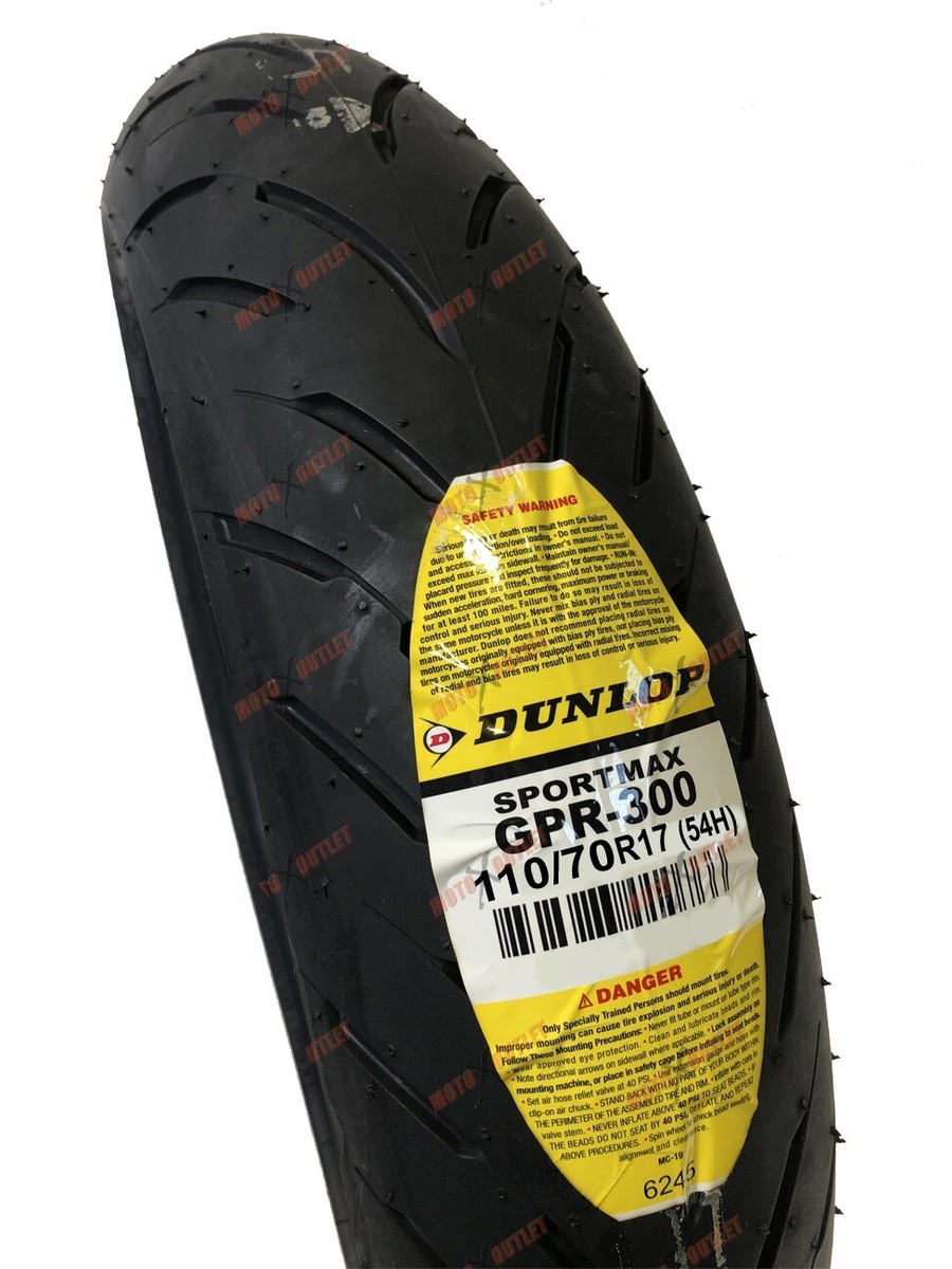 Dunlop GPR 300 110/70ZR17 140/70ZR17 Front Rear Tire Set