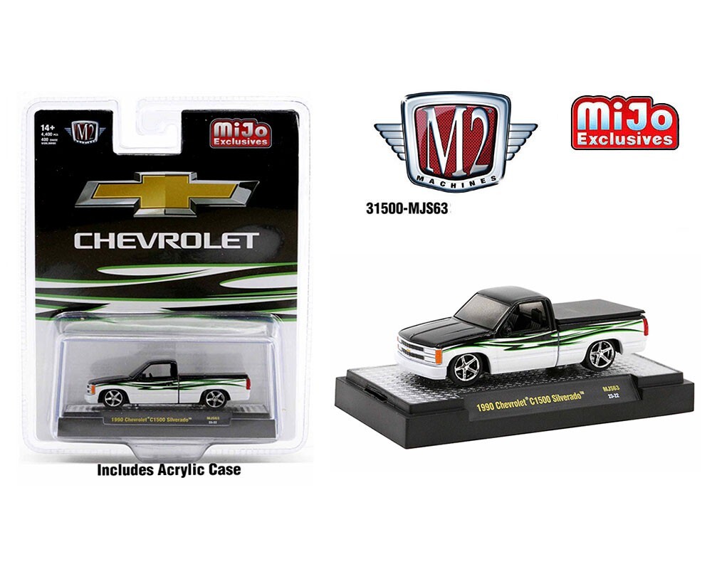 M2 Machines 1:64 1990 Chevrolet C1500 Silverado Custom Diecast Car