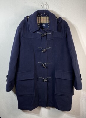 Burberry Wool Navy Nova Check Duffle Coat X-Large Men | eBay