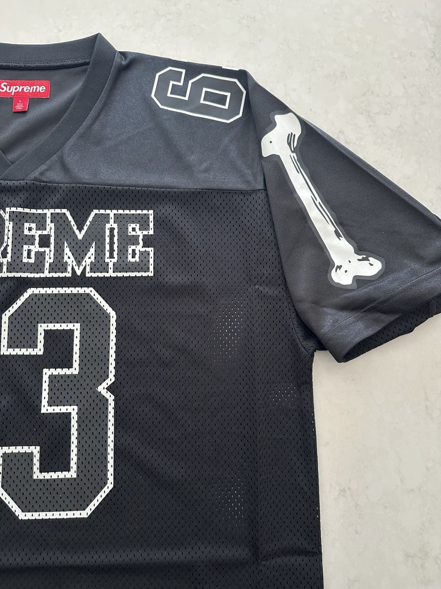 Size Large - FW25 Supreme Bones Football Jersey Graphic Logo Black