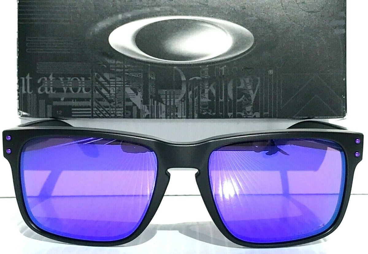 NEW Oakley HOLBROOK Matte Black POLARIZED Galaxy Violet Iridium