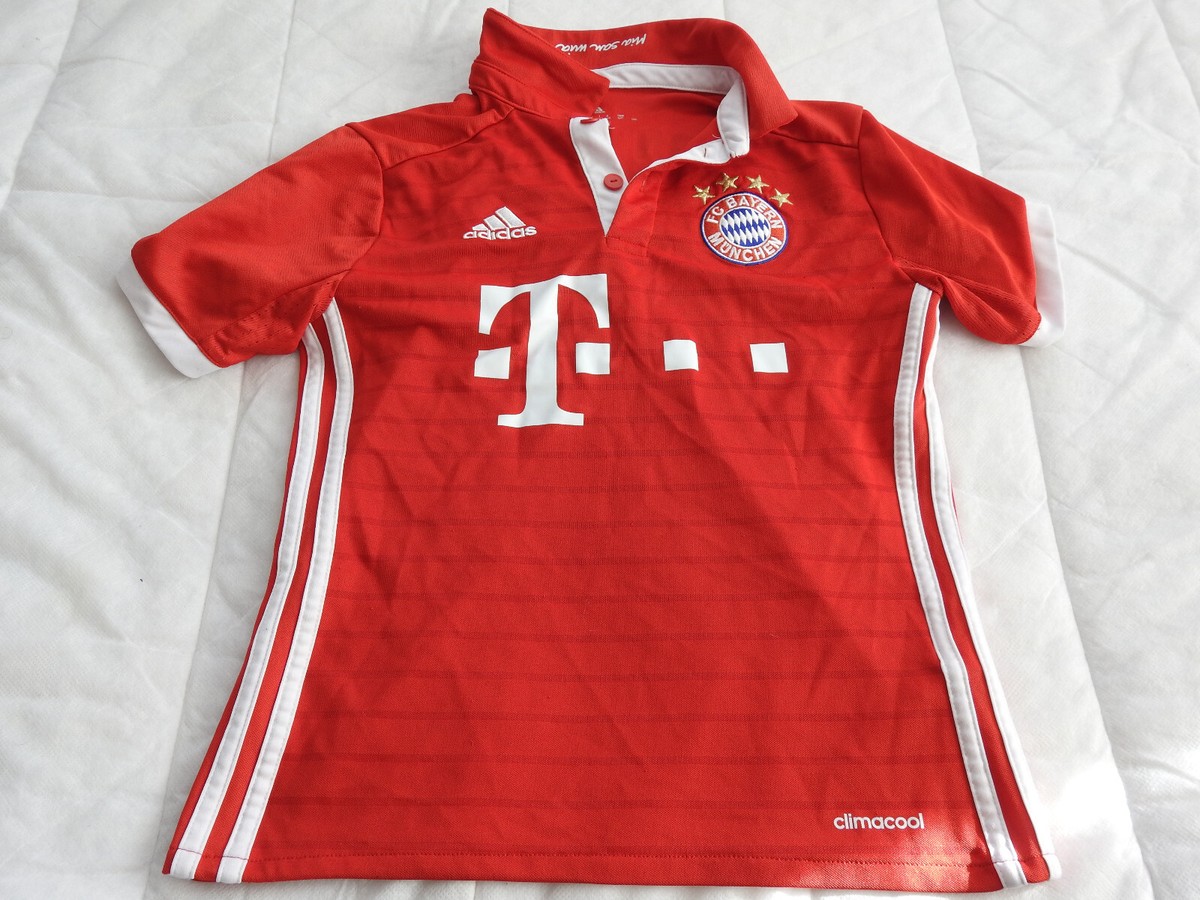 FC Bayern Munchen 2016 2017 Home Jersey #7 Adidas Red Shirt Size