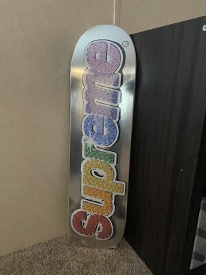 Supreme BLING Box Logo Rainbow Skateboard Deck | eBay
