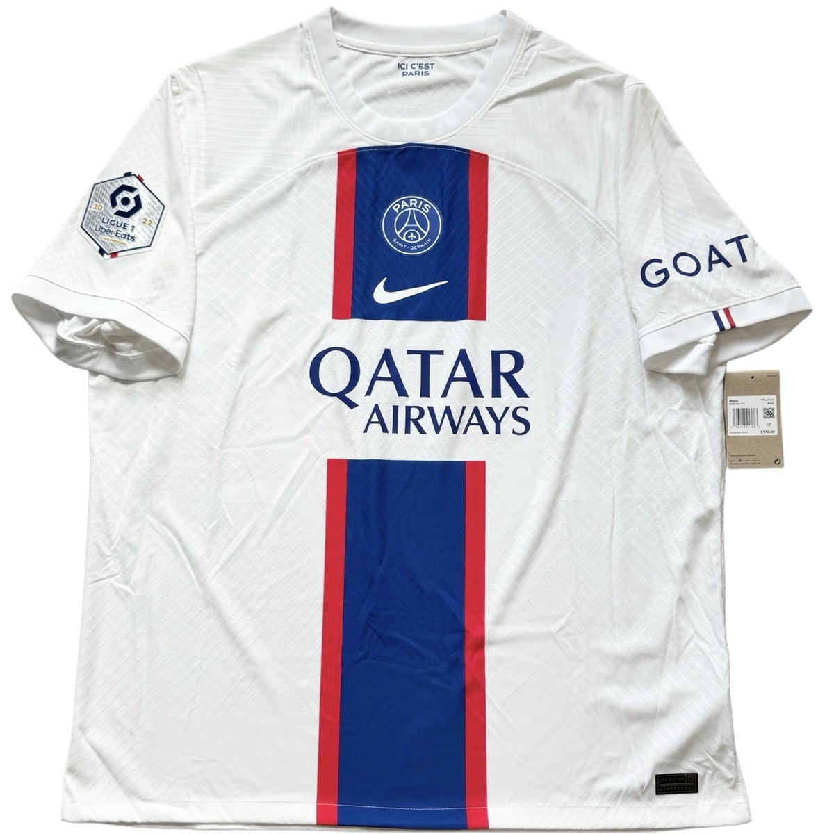 2022/23 PSG Authentic Third Jersey #10 Neymar Jr 2XL Vapor Player