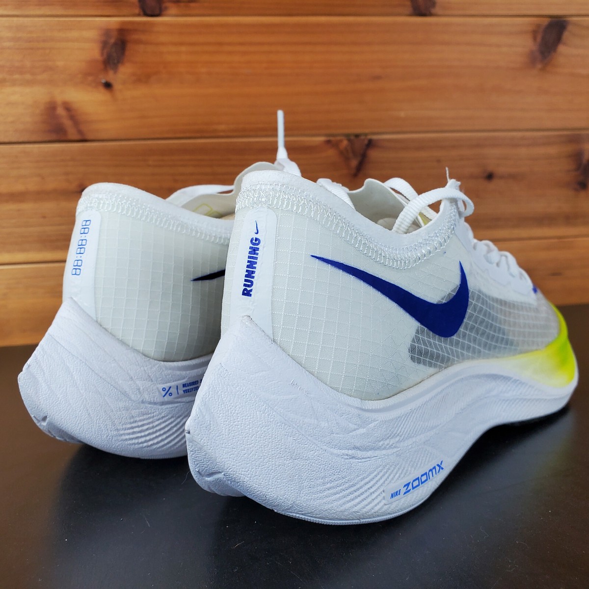 Nike ZoomX VaporFly NEXT% Running Shoes Ekiden White Blue AO4568