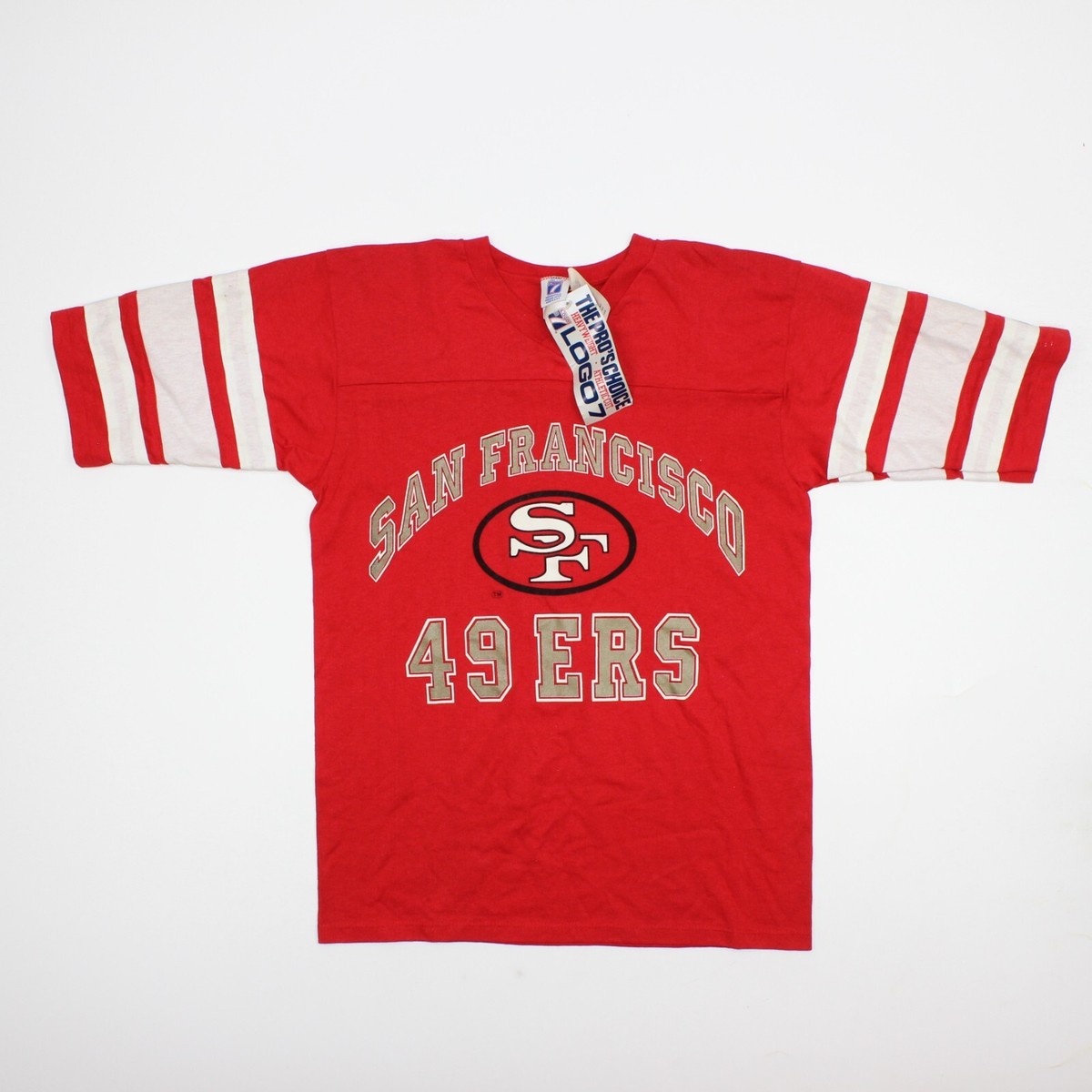 秋SALE 49ers ロゴ Tシャツ 赤 USAヴィンテージアメフトTシャツ S,M,L