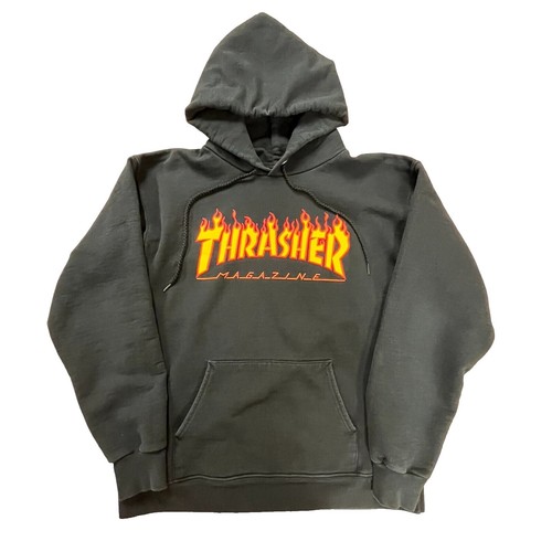 Supreme SS17 Thrasher Boyfriend Hooded Zip Up Jacket Large Orange