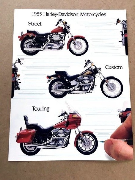 1985 Harley Davidson Motorcycle Sales Brochure - Sportster XR-1000